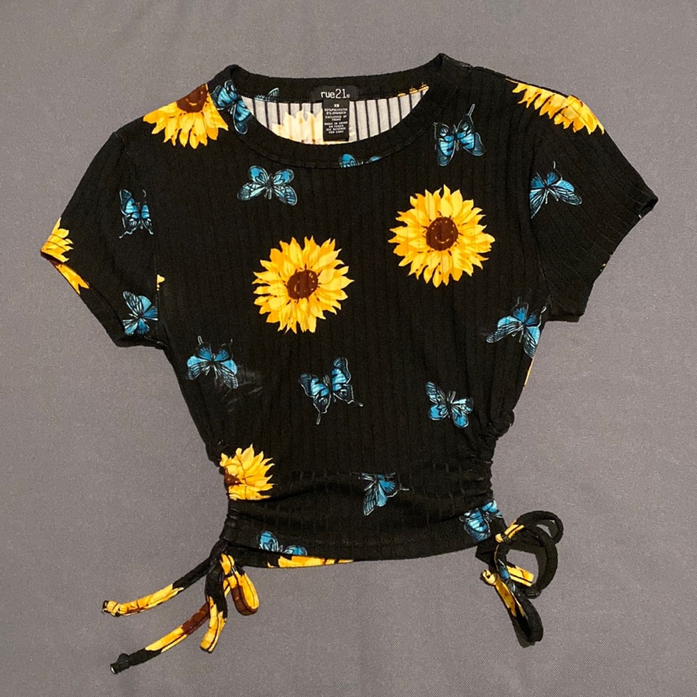 XS floral blouse cropped